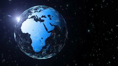 Earth planet cyberspace background 動画素材 232301934