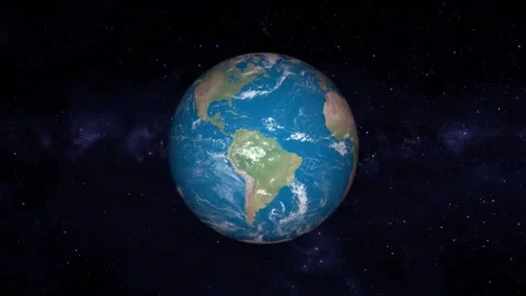 Earth planet, earth planet with space Stock Footage 257407044