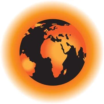 Earth planet. Flat style vector illustration. Stock Illustration