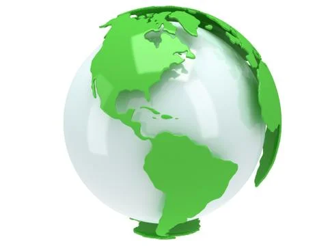 Earth planet globe. 3D render. America view. Stock Illustration