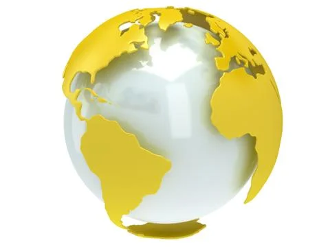 Earth planet globe. 3D render. America view. Stock Illustration