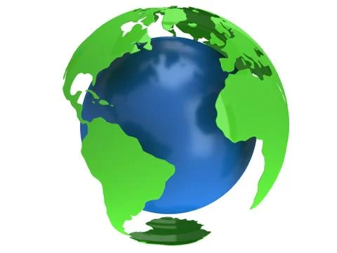 Earth planet globe. 3D render. America view. Stock Illustration