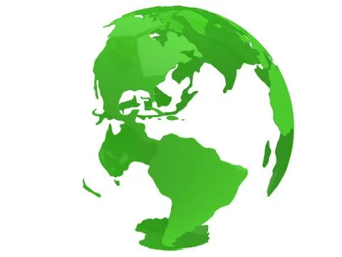 Earth planet globe. 3D render. America view. Stock Illustration