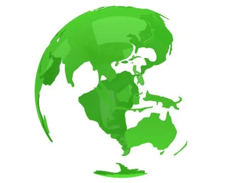 Earth planet globe. 3D render. China view. Stock Illustration