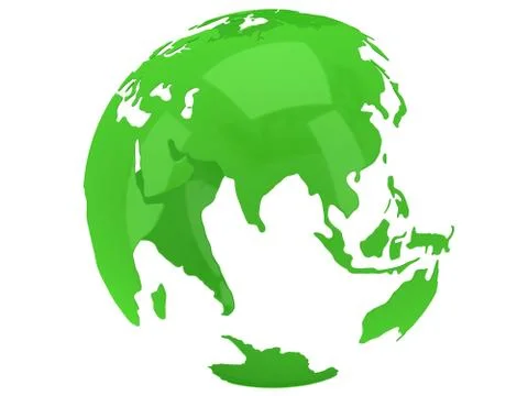 Earth planet globe. 3D render. India view. Illustrazione stock