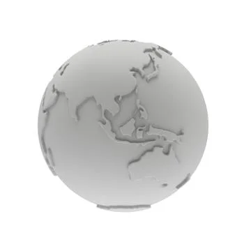 Earth planet globe. 3D render. India view. Stock Illustration