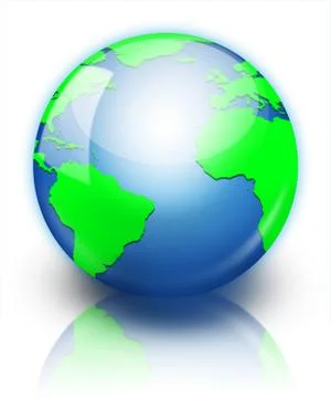 Earth planet globe icon. Stock Illustration