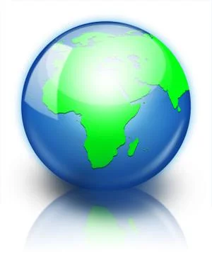 Earth planet globe icon. Stock Illustration