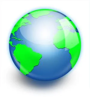 Earth planet globe icon. Stock Illustration