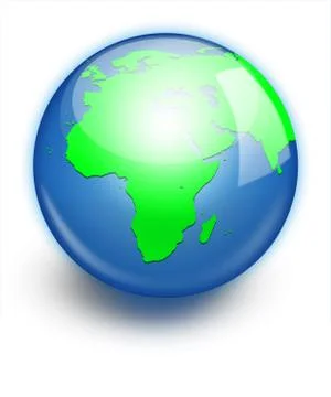 Earth planet globe icon. Stock Illustration