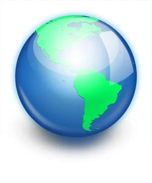 Earth planet globe icon. Stock Illustration