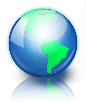 Earth planet globe icon. Stock Illustration