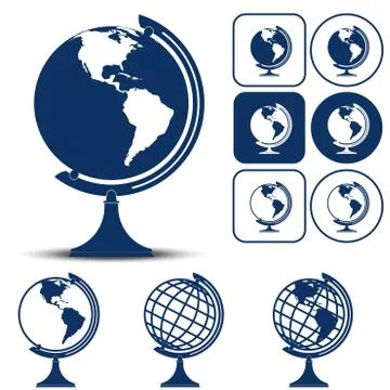 Earth Planet Globe Vector illustration Stock Illustration
