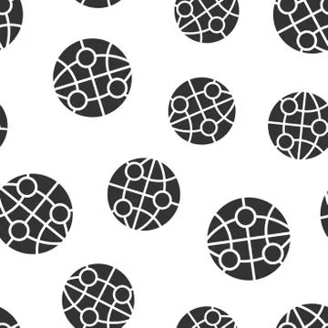 Earth planet icon seamless pattern background. Globe geographic vector illust Ilustración de archivo