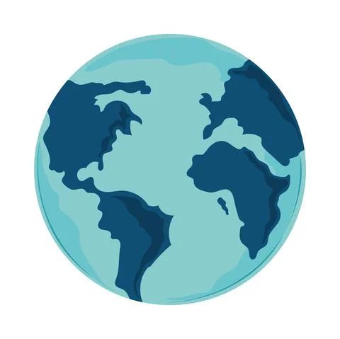Earth planet map Stock Illustration