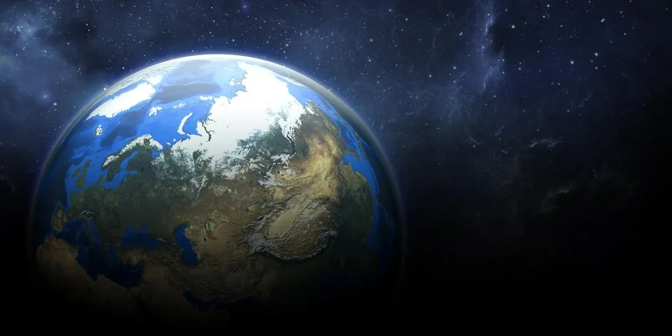 Earth planet in the outer space collage. Abstract wallpaper. Blue marble. O.. Stock Illustration