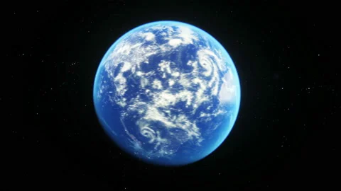 The Earth planet in outer space. Realistic 4k animation. Stock Footage 201571145