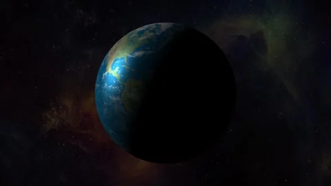 Earth planet rotation on the background . Vidéo 257975661