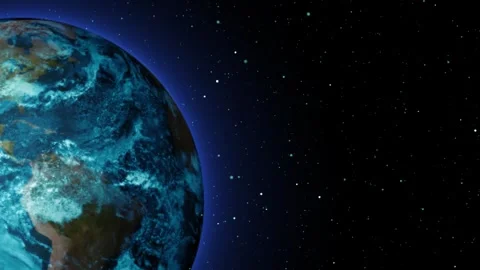Earth planet rotation on the background . Stock Footage 257975748