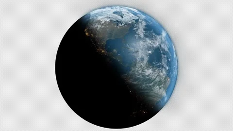 Earth Planet Rotation in Deep Space Background 4K Stock Footage 337248650