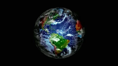Earth planet rotation Stock Footage 153635250