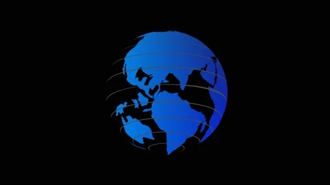 Earth planet rotation Video stock 154198721