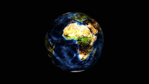 Earth planet rotation Video stock 158048464
