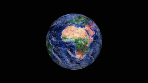 Earth planet rotation Stock Footage 159326810