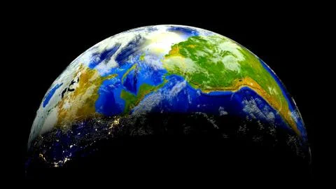 Earth Planet Solar System Stock Illustration
