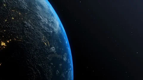 Earth planet in the space animation loop Stock Footage 124669273