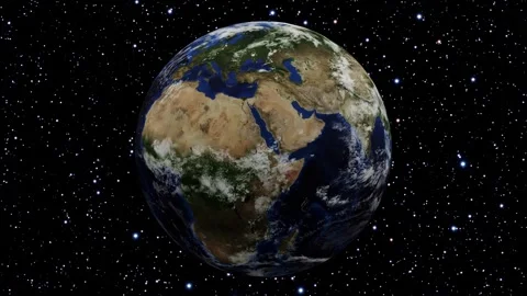 Earth planet spinning. Space Animation. 4K 60fps Stock Footage 314485845