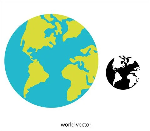 Earth planet vector. Hand drawing world planet vector illustration Stock Illustration
