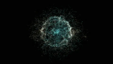 Earth planet waves consisting particles. VFX elements, Compositing HUD Element.  Stock Footage 156606870