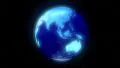 Earth planet world high tech display blue HD Footage