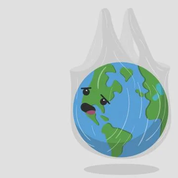 Earth in a plastic bag Ilustración de archivo