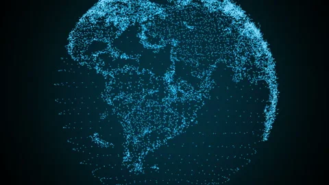 Earth Plexus Intro Blue Stock Footage 86329096