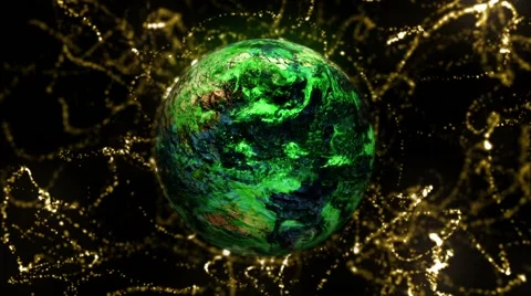 Earth Pollution in Particles Stock Footage 40244052