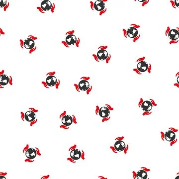 Earth Protection Flat Vector Seamless Pattern 스톡 일러스트