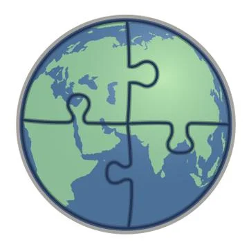 Earth puzzle Stock-Illustration