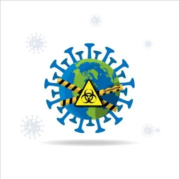 Earth Quarantine Lock down Stock Illustration