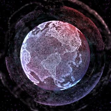 Earth, representing global network connection, international meaning. 3d Illustrazione stock