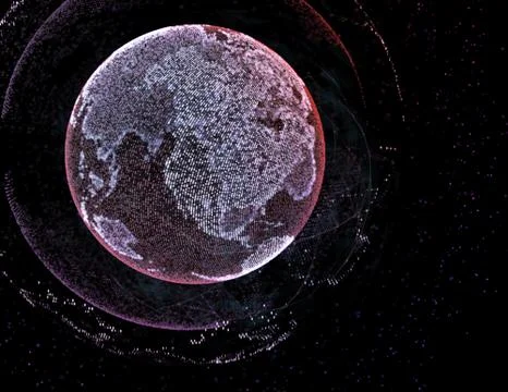 Earth, representing global network connection, international meaning. 3d 스톡 일러스트