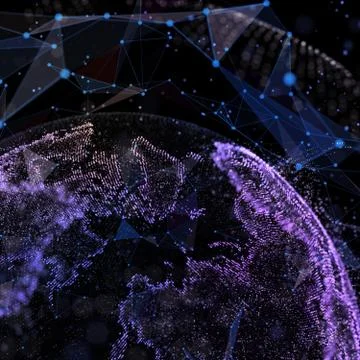 Earth, representing global network connection, international meaning. 3d イラスト素材