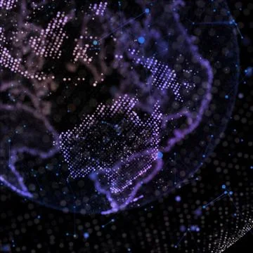 Earth, representing global network connection, international meaning. 3d Stock Illustration