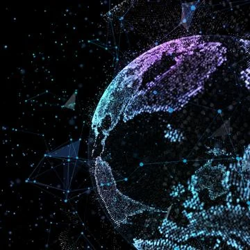 Earth, representing global network connection, international meaning. 3d Stock Illustration
