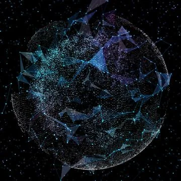 Earth, representing global network connection, international meaning. Data Stock Illustration