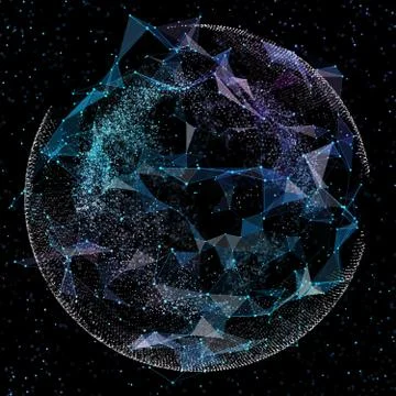 Earth, representing global network connection, international meaning. Data Illustrazione stock