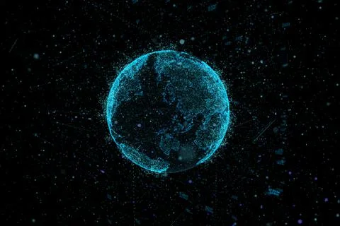 Earth, representing global network connection, international meaning. 3d Stock Illustration