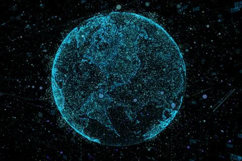 Earth, representing global network connection, international meaning. 3d Stock Illustration