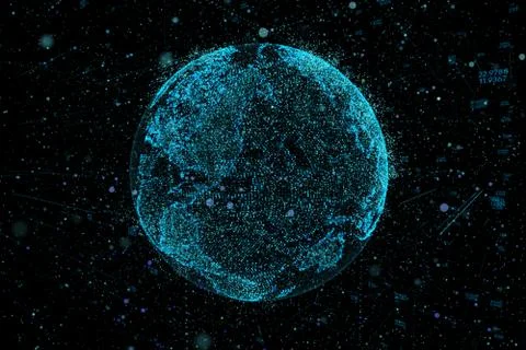 Earth, representing global network connection, international meaning. 3d Stock Illustration